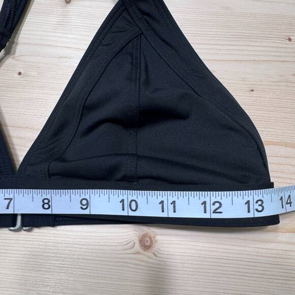 Athleta Swimsuit Top Womens S Black Triangle Bikini Bra Beach Vacation Resort - Picture 5 of 8